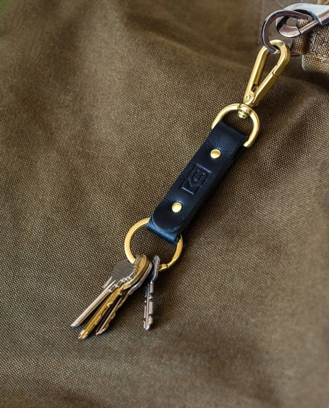 Schlüsselclip aus Leder